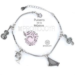 Pulsera de la música plata