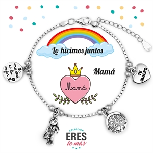 Pulsera de mamá plata