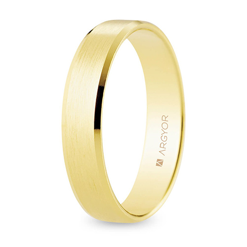 Alianza oro blanco satinada-brillo 3,80mm - 5140493