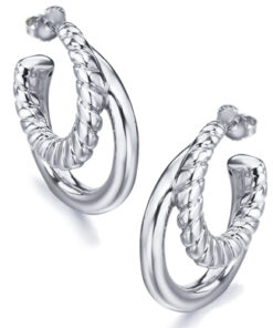 Pendientes dobles aro plata/rodio ref lb110ro.00