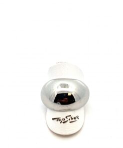 Anillo Bombe plata con baño platino