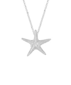 Colgante K00531P/RO collar estrella de mar de plata rodiada