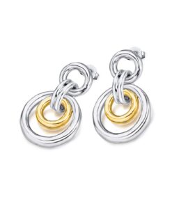 Pendientes Maxi links redondos bicolor ref: lb116RO.22