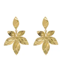 Pendientes largos hoja Bom Dia en Plata REF A 5277-DT