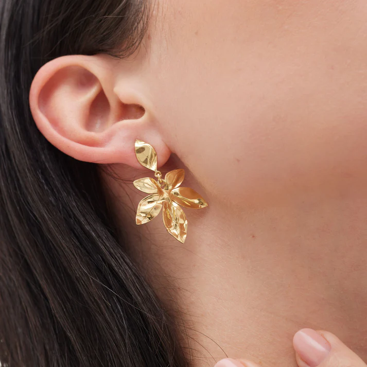 Pendientes largos hoja Bom Dia en Plata REF A 5277-DT - Imagen 2