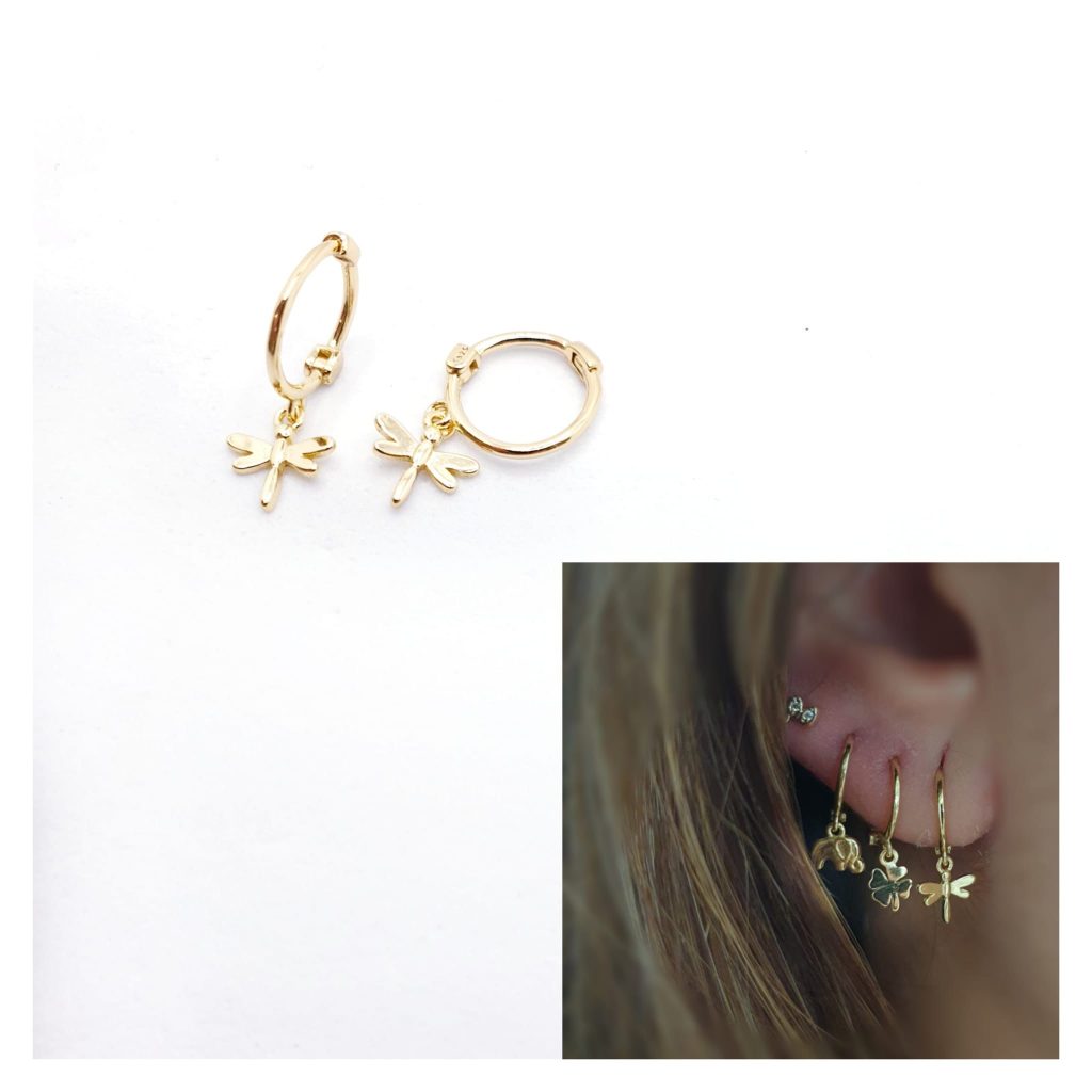 Pendientes Libélulas oro REF: PEND2117