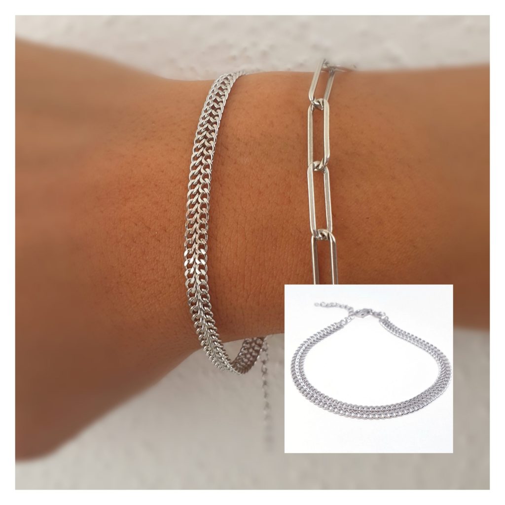 Pulsera malla plata REF PUL2050