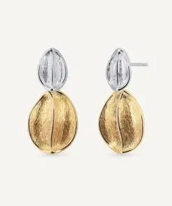 Pendientes hojas Curve Dúo REF X48102