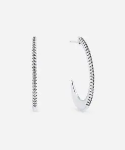 Pendientes maxi semiluna Nux con circonitas REF Q3997