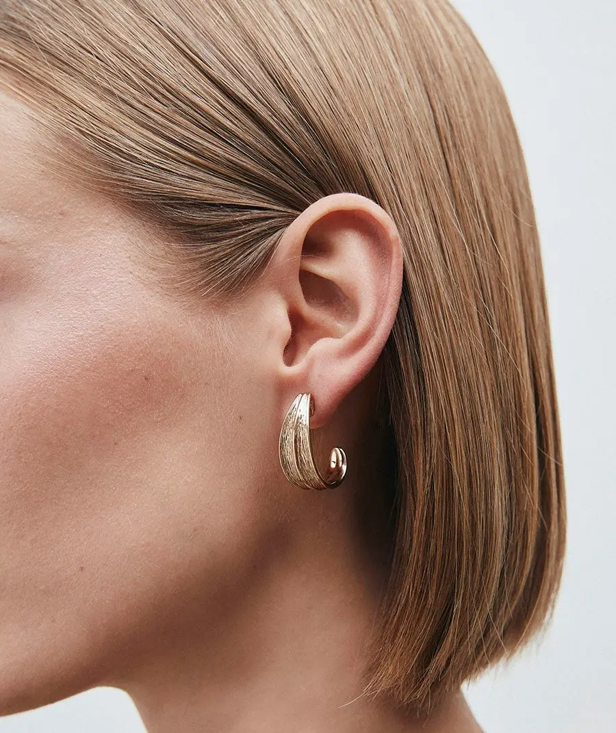 Pendientes semiluna Curve REF X48101 - Imagen 2