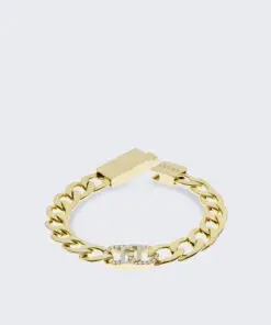Pulsera con monograma con brillantitos LIU JO