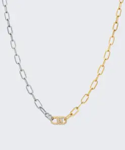 Collar bicolor con logotipo LIU JO