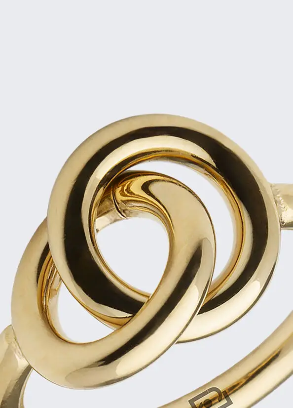 Anillo dorado de diseño entrelazado LIU JO - Imagen 2