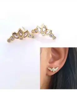 Pendientes circonitas oro curvos pend2028