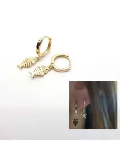 Pendiente raspa oro pend2137