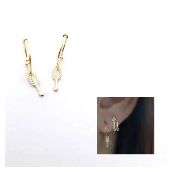 Pendientes flechitas oro pend2123