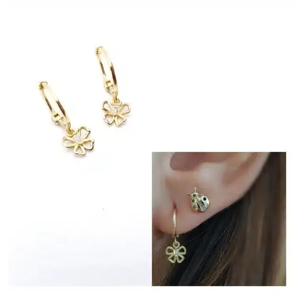 Pendientes mariposas oro pend2125