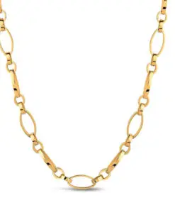 Collar de acero 316 chapado 18 kt óvalos 45 + 5 cm waterproof Ref : 9123522