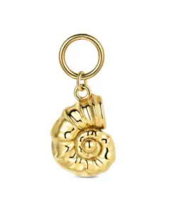 Charm de acero 316 chapado 18 kt caracola waterproof 13 mm Ref : 9125606
