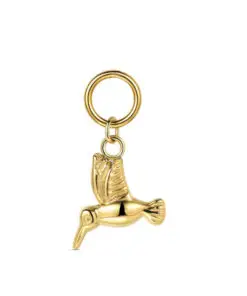 Charm de acero 316 chapado 18 kt colibrí waterproof 12 mm Ref : 9125611
