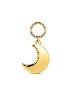 Charm de acero 316 chapado 18 kt luna waterproof 12 mm Ref : 9125612
