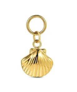 Charm de acero 316 chapado 18 kt concha waterproof 11 mm Ref : 9125622
