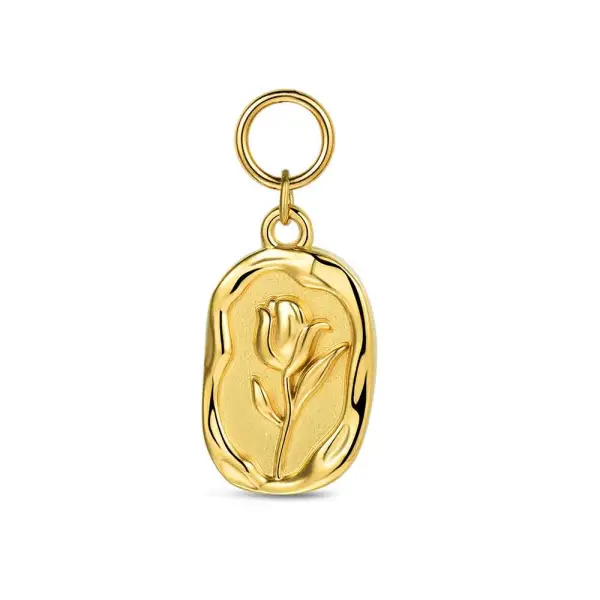 Charm de acero 316 chapado 18 kt rosa waterproof 20.2 mm Ref : 9125631