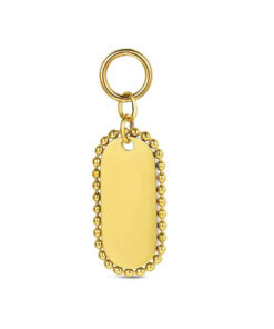 Charm de acero 316 chapado 18 kt óvalo waterproof 11.5 mm Ref : 9125636