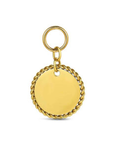 Charm de acero 316 chapado 18 kt disco waterproof 14.7 mm Ref : 9125641