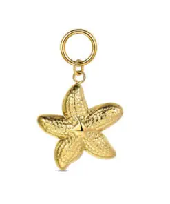 Charm de acero 316 chapado 18 kt estrella de mar waterproof 16 mm Ref : 9125614