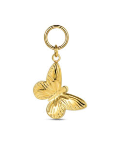 Charm de acero 316 chapado 18 kt mariposa waterproof 16 mm Ref : 9125619