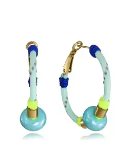 Pendientes de mujer de acero Ip dorado con cordón y piedra ref 14364e01016