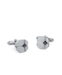 Gemelos de hombre en acero con circonita negra ref 14382g01000