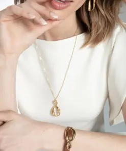Collar de mujer en acero Ip dorado con colgante ref 15205c01012 - Imagen 2