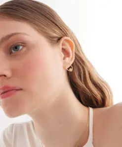 Pendientes botón oval y círculo Lieve con cristal blanco en Plata ref a5528-07dt - Imagen 2