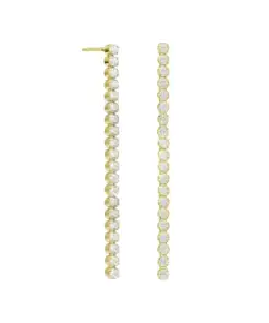 Pendientes largos Eunoia cristales riviere en Plata ref A 4367-07DT