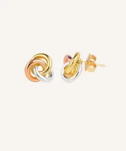 Pendientes Tricolor nudo Redondeado REF: G3339C