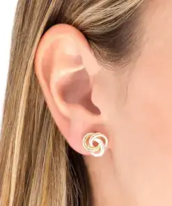 Pendientes Tricolor nudo Redondeado REF: G3339C - Imagen 2