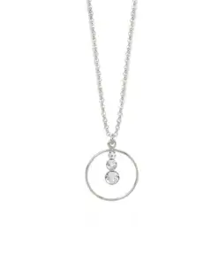 Collar corto Celeste círculo cristal blanco en Plata REF A3571- 07HG