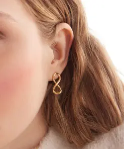 Pendientes cortos infinito Sera en Plata ref a5549-dt - Imagen 2