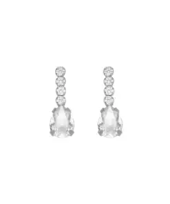 Pendientes cortos Eunoia cristales riviere en Plata REF A4370-07HT