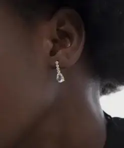 Pendientes cortos Eunoia cristales riviere en Plata REF A4370-07DT - Imagen 2