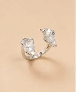 Anillo de Plata de Primera Ley 925 Orgánico y Texturizado COLECCION SYNGULARIS