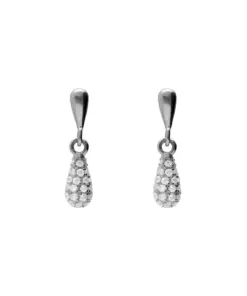 Pendientes cortos Lux gota con circonita blanca en Plata ref a5624-07ht