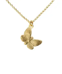 Collar corto Fleur mariposa en Plata baño Oro REF A5684-DG