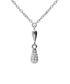 Collar corto Lux gota con circonita blanca en Plata ref a5626-07hg