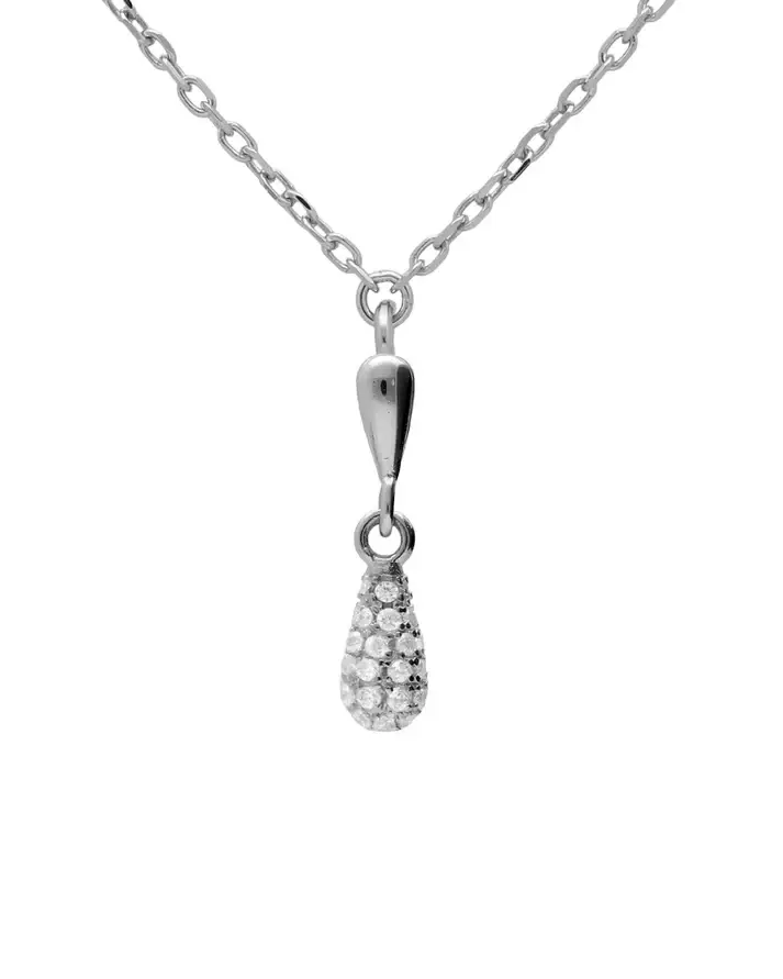 Collar corto Lux gota con circonita blanca en Plata ref a5626-07hg